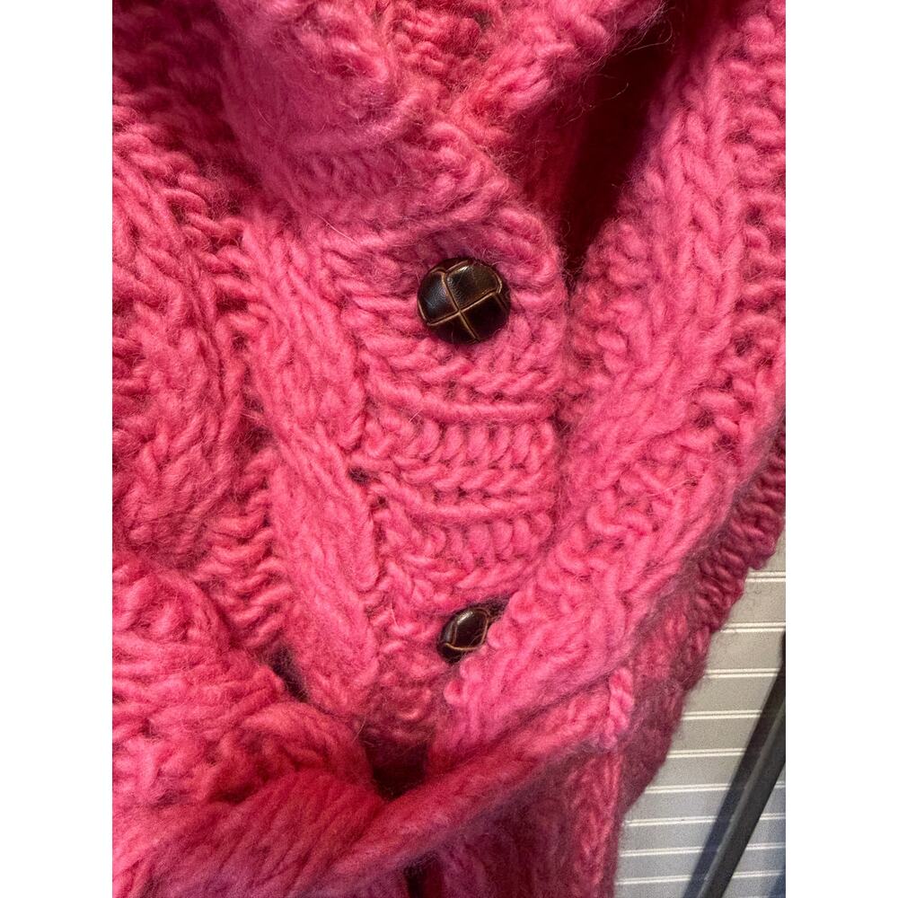 Victoria’s Secret PINK Wool Cable Knit Belted Cardigan Size S - Picture 4 of 12